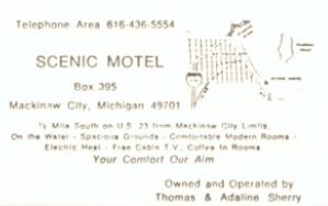 Scenic Motel - 1988 Yearbook Ad (newer photo)